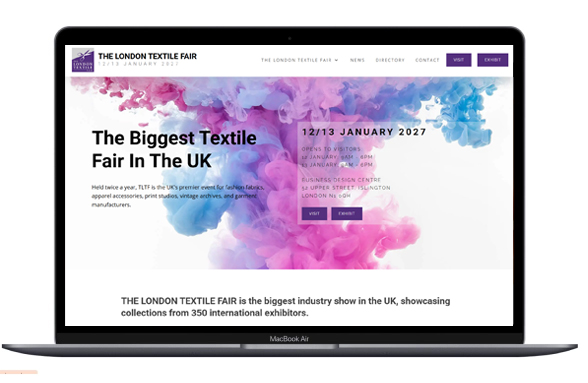 The London Textile Fair – WordPress Website Development & Digital Experience